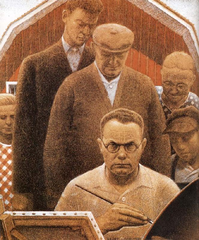 Grant Wood Returned from Bohemia oil painting image